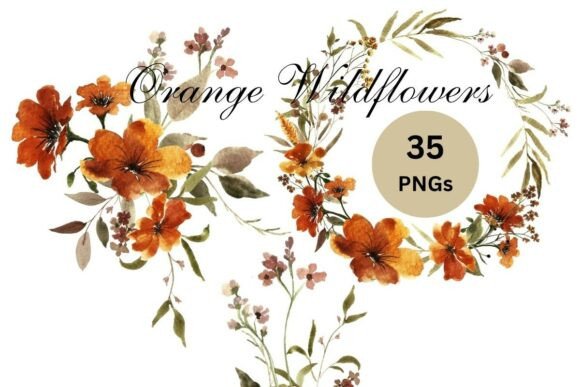 Download Watercolor Boho Wildflowers Clipart PNG - Png Collection
