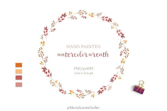 Download Hand Painted Watercolor Wreath - Watercolor wreath Collection