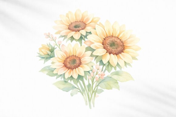 Download Cute Watercolor Sunflower PNG Clipart - Png Collection