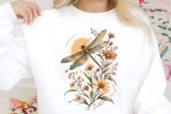 Download Boho Floral Dragonfly PNG Nature Clipart - Png Collection