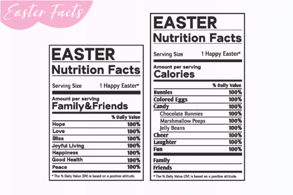 Download Easter Nutrition Facts SVG , Easter PNG - Png Collection