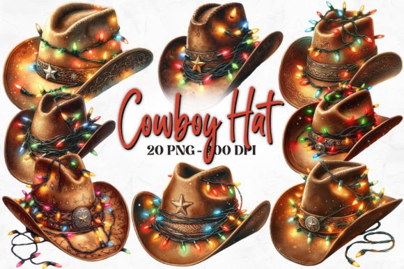 Download Watercolor Christmas Cowboy Hat Clipart - Cowboy hat clipart Collection