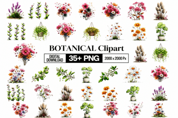 Download Whimsical Botanical Clipart - Premium Resources