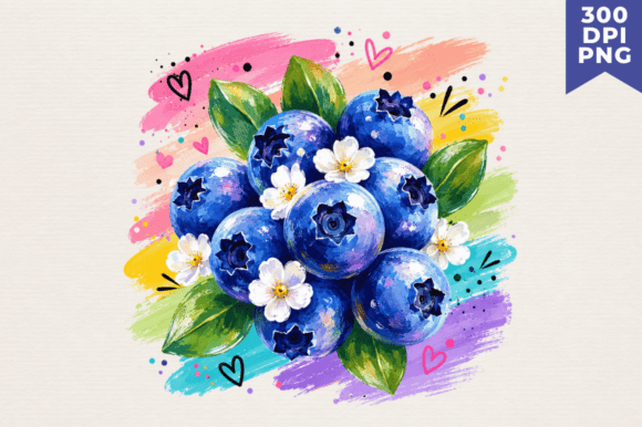 Download Watercolor Blueberry Clipart PNG,Blueber - Png Collection