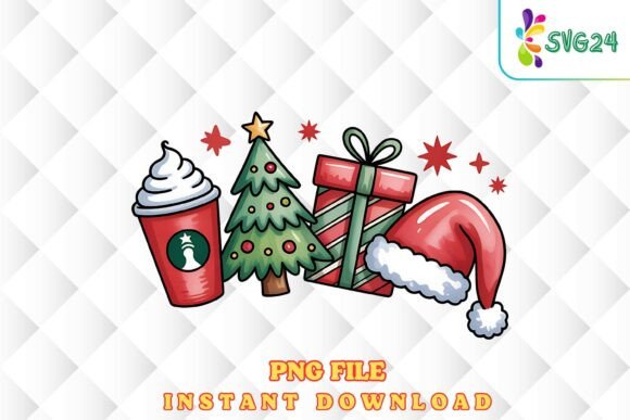 Download Cute Christmas Coffee Png - Png Collection