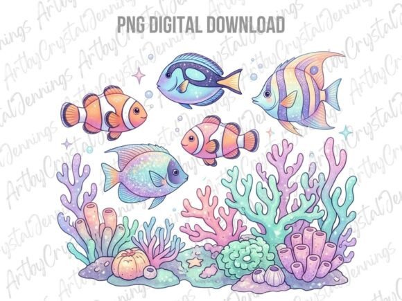 Download Pastel Under the Sea Coral Reef PNG - Png Collection