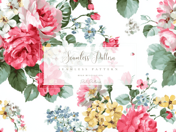 Download Vintage Retro Floral Seamless Pattern PNG - Png Collection